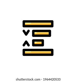 Decrease Paragraph Spacing User Interface Outline Icon Logo Vector Illustration
