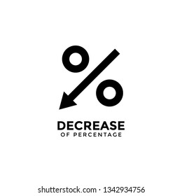 Decrease Percentage Graphic Design Template Vector Illustration Isolated