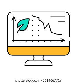 decrease rate chia cryptocurrency online trade market line icon vector. decrease rate chia cryptocurrency online trade market sign. isolated symbol illustration