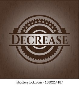 Decrease realistic wooden emblem