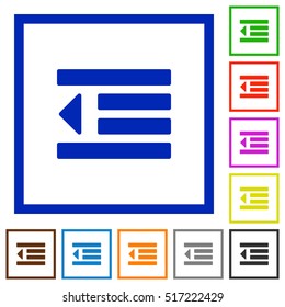 Decrease text indent flat color icons in square frames