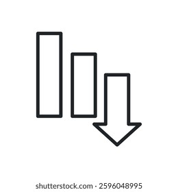 Decrease thin line icons. Perfect pixel on transparent background