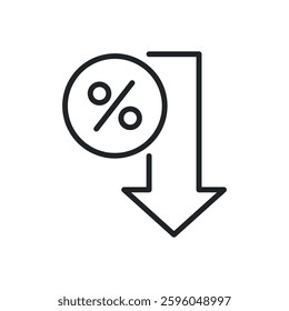 Decrease thin line icons. Perfect pixel on transparent background