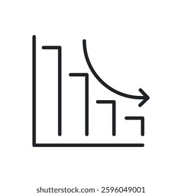 Decrease thin line icons. Perfect pixel on transparent background