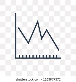 Decrease vector icon isolated on transparent background, Decrease logo concept
