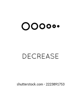 Decrease Vector Icon. Vector sign in simple style isolated on white background.