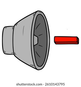 decrease volume icon illustration hand drawn isolated vector