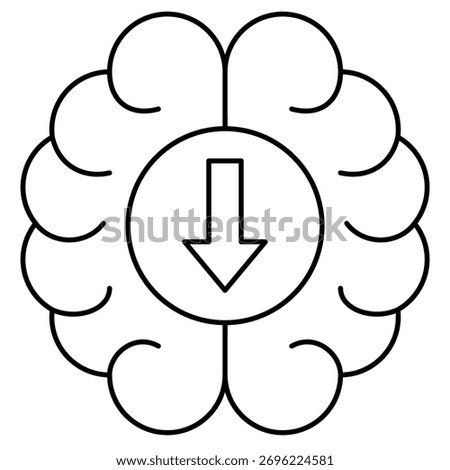Decreased Concentration icon isolated on white