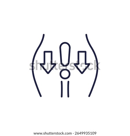 decreased libido icon in line design