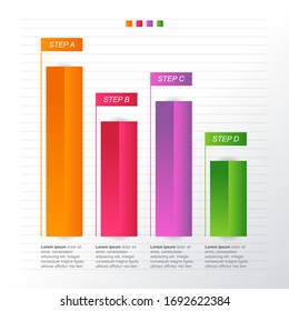 Decreasing Graph Bar Chart Economic Pressure Financial Problem Statistical Infographic