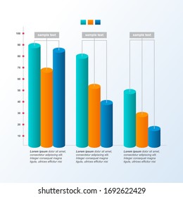 Decreasing Graph Bar Chart Economic Pressure Financial Problem Statistical Infographic