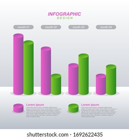 Decreasing Graph Bar Chart Economic Pressure Financial Problem Statistical Infographic