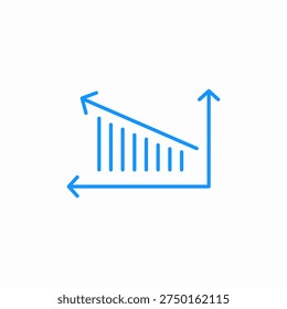 decreasing trend icon sign vector