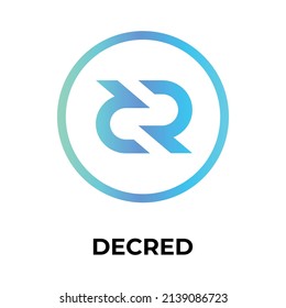 Decred Cryptocurrency coin icon. DCR coin symbol. Cryptocurrency vector icon. Flat Vector illustration - Vector