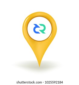 DeCred Cryptocurrency Map Pin