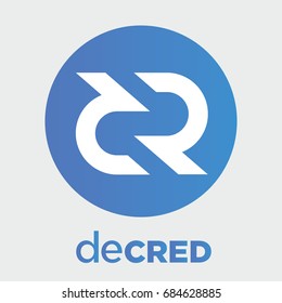 Decred (DCR) decentralized blockchain crypto currency. Decred coin vector logo, icon.