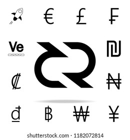 decred icon. Crepto currency icons universal set for web and mobile on white background