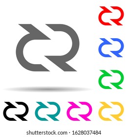 decred multi color style icon. Simple glyph, flat vector of crepto currency icons for ui and ux, website or mobile application