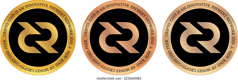 Decred-dcr virtual currency images. vector illustrations.