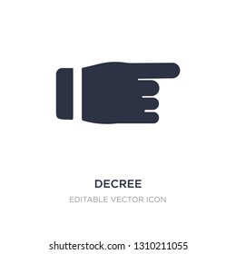 decree icon on white background. Simple element illustration from Guestures concept. decree icon symbol design.