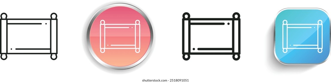 ícone de decreto. Design fino, linear, regular e estilo botão isolado no fundo branco