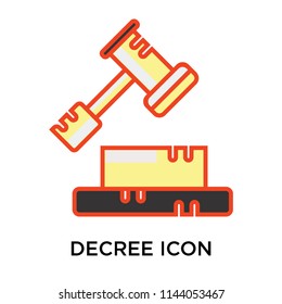 Decree icon vector isolated on white background for your web and mobile app design, Decree logo concept
