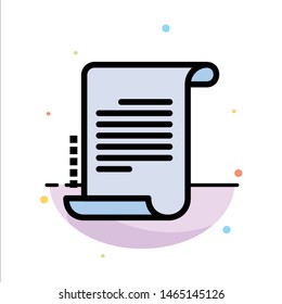 Decree, Novel, Scenario, Screenplay Abstract Flat Color Icon Template. Vector Icon Template background