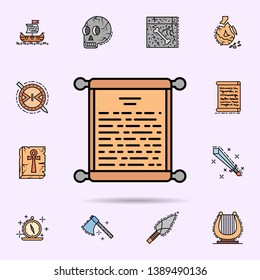 decree, paper, parchment, scroll, pen icon. Universal set of history for website design and development, app development