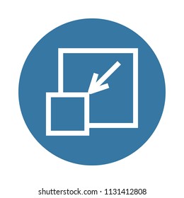 decrement icon in Badge style  on white background