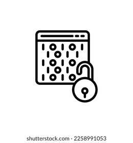 Decryption icon in vector. Logotype