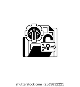 Decryption Key Line Icon. linear style sign for mobile concept and web design. Outline vector icon.
