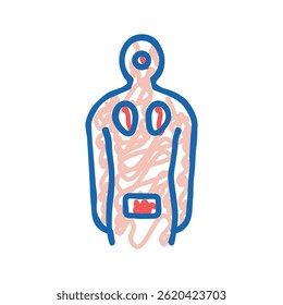 decubitus ulcers disease doodle icon sketch vector. decubitus ulcers disease sign. isolated symbol illustration