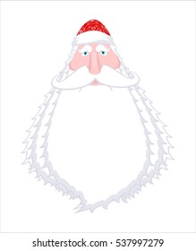 Ded Moroz- Russian Santa Claus. Santa of Russia -father Frost. Christmas old man in red cap. New Year fairy tale character. Xmas template
