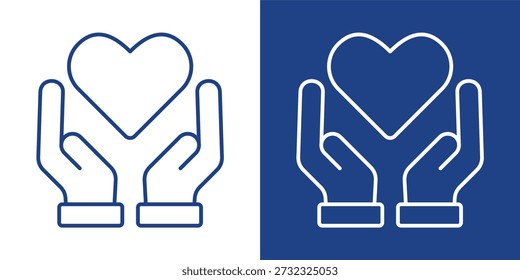 Dedicated Blue And White Icon Style Collection