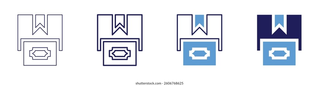 Dedicated courier icon in 4 different styles. Thin Line, Line, Bold Line, Duotone. Duotone style. Editable stroke.