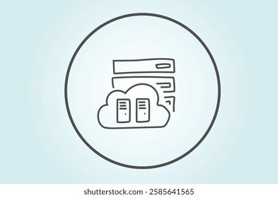 dedicated data server icon vector design