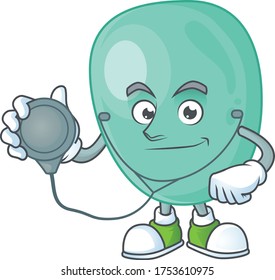 A dedicated Doctor staphylococcus aureus Cartoon character with stethoscope
