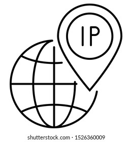 Dedicated IP Address Vector Icon Concept Design