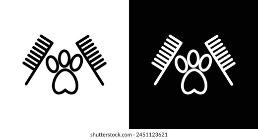 Dedicated Pet Grooming Tools Icon Set for Veterinarians and Shops