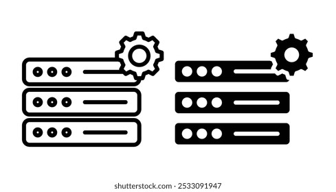 Dedicated Server icon line style. EPS10