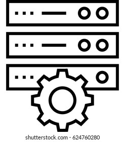 Dedicated Server Vector Icon