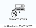 Dedicated Server Vector, Icon Or Logo Sign Symbol Illustration