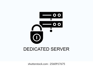 Dedicated Server Vector, Icon Or Logo Sign Symbol Illustration