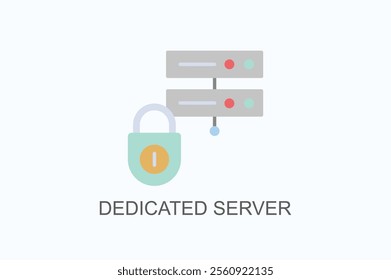 Dedicated Server Vector, Icon Or Logo Sign Symbol Illustration