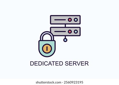 Dedicated Server Vector, Icon Or Logo Sign Symbol Illustration