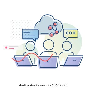 Dedicated Service and Operations Team - Stock Icon as EPS 10 File
