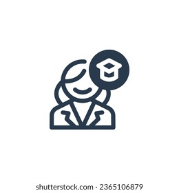 Dedicated Student on STEM vector icon