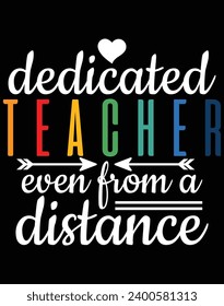 Dedicated teacher even from a distance - EPS file for cutting machine. You can edit and print this vector art with EPS editor.