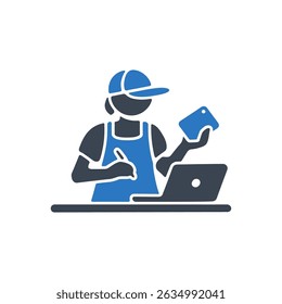 Dedicated Work Innovation Icon Isolated On White Background