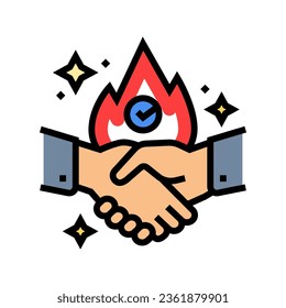 dedication flame succes challenge color icon vector. dedication flame succes challenge sign. isolated symbol illustration